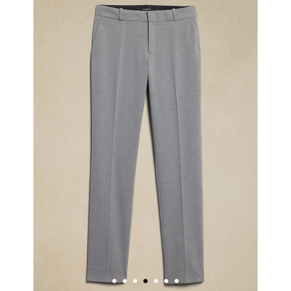 Banana Republic Black Ryan Fit Straight Leg Stretch Twill Pants Size 18 Office - Picture 4 of 12